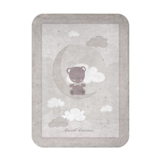 KIKKA BOO Βελουτέ Κουβέρτα Κούνιας Dream Big Beige (110×140cm)