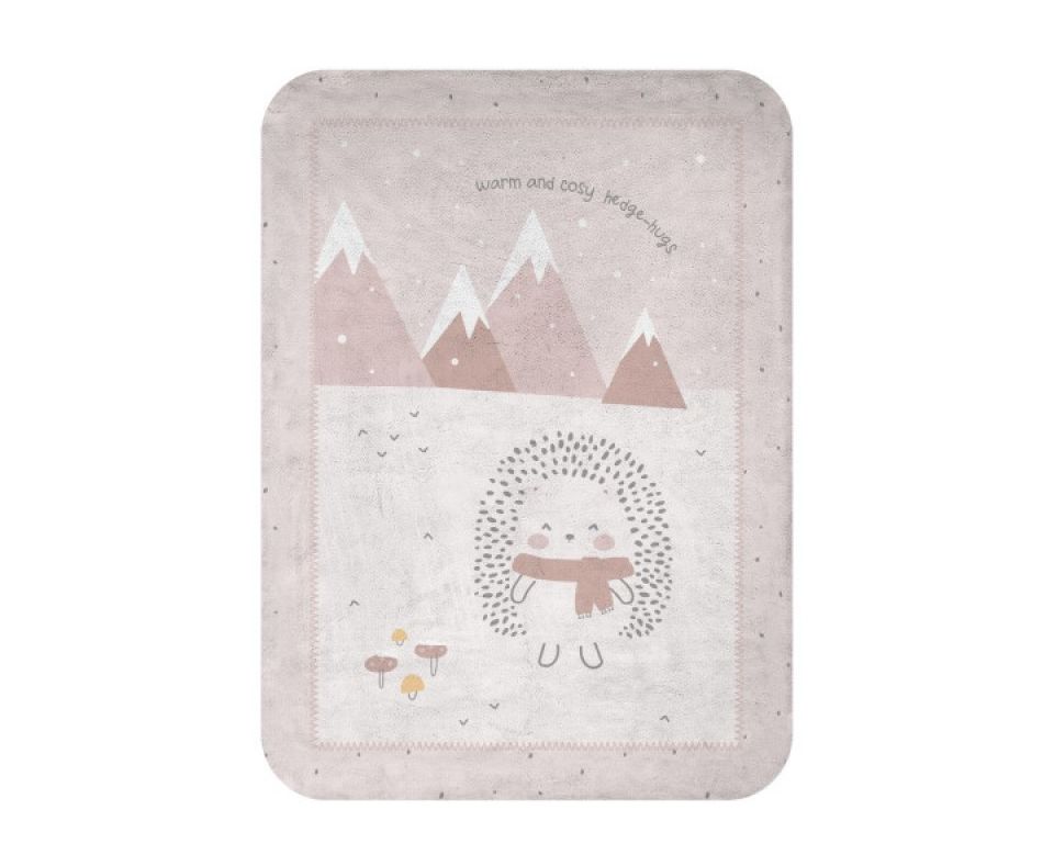 KIKKA BOO Βελουτέ Κουβέρτα Κούνιας Hedge Hugs (110×140cm)