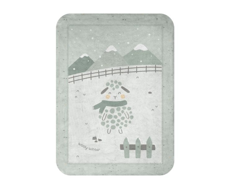 KIKKA BOO Βελουτέ Κουβέρτα Κούνιας Sleepy Sheep (110×140cm)