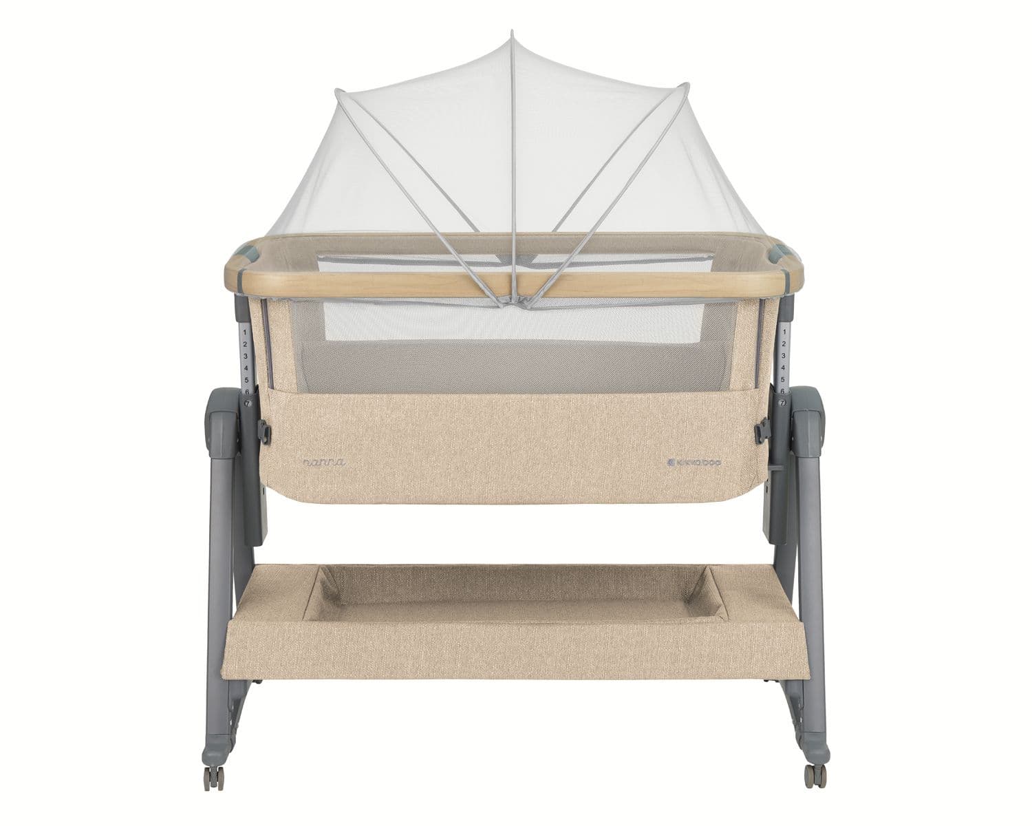 KIKKA BOO Λίκνο Μωρού Με Κουνουπιέρα Nanna 2in1 Beige