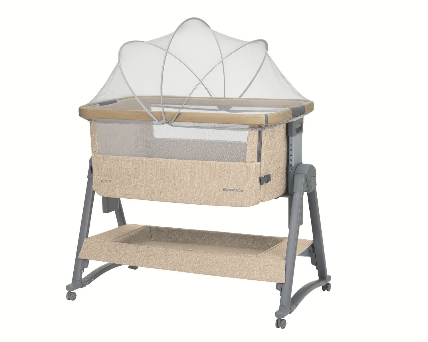 KIKKA BOO Λίκνο Μωρού Με Κουνουπιέρα Nanna 2in1 Beige