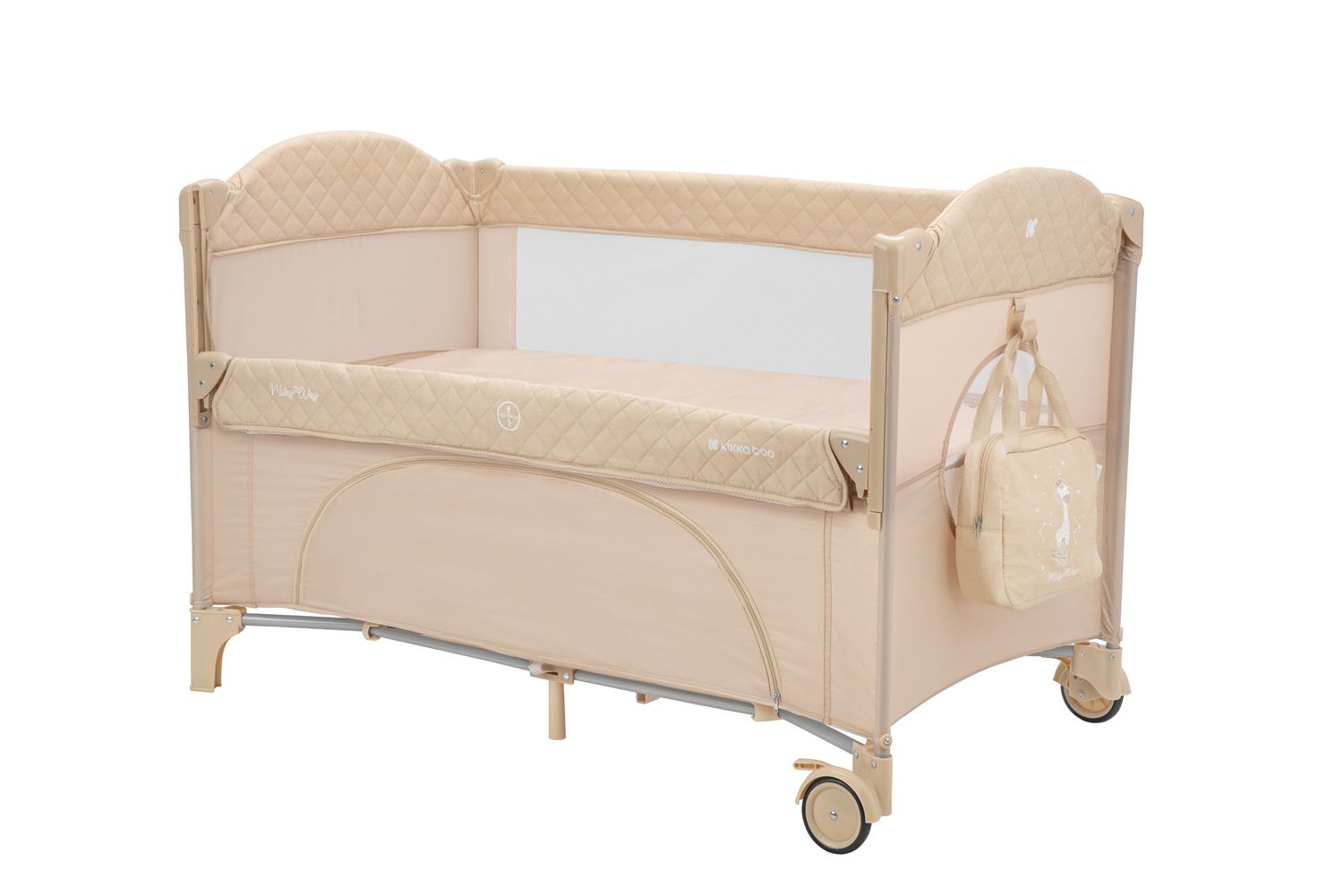 KIKKA BOO Παρκοκρέβατο 2 Επιπέδων Milky Way Beige 2023