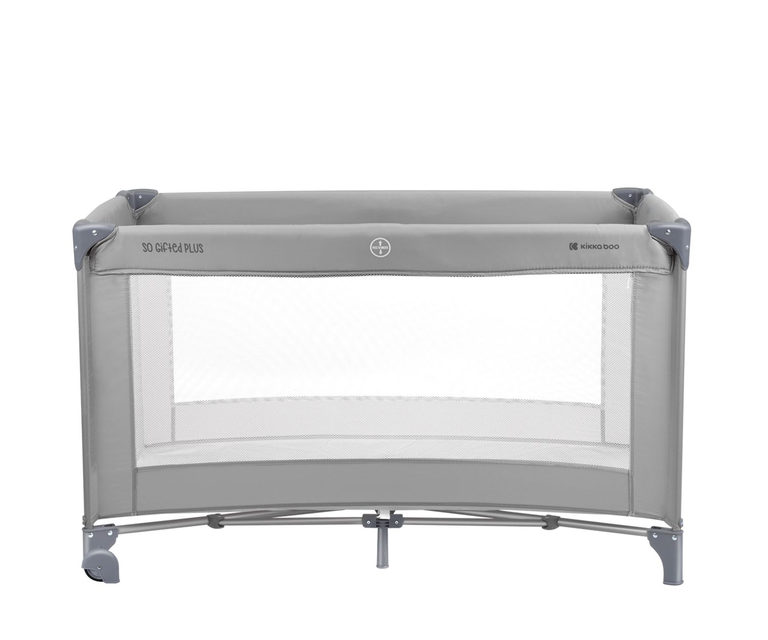 KIKKA BOO Παρκοκρέβατο 2 Επιπέδων Mε Αλλαξιέρα So Gifted Plus Grey