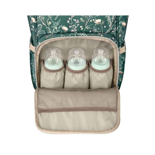 KIKKA BOO Τσάντα Αλλαξιέρα Πλάτης Siena Luxe Secret Garden Dark Green 2025