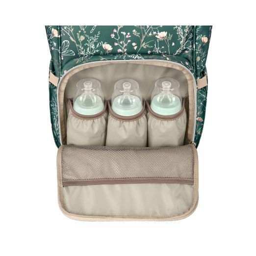 KIKKA BOO Τσάντα Αλλαξιέρα Πλάτης Siena Luxe Secret Garden Dark Green 2025