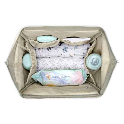 KIKKA BOO Τσάντα Αλλαξιέρα Πλάτης Siena Luxe Secret Garden Beige 2025