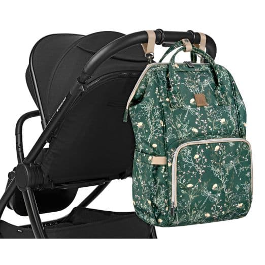 KIKKA BOO Τσάντα Αλλαξιέρα Πλάτης Siena Luxe Secret Garden Dark Green 2025