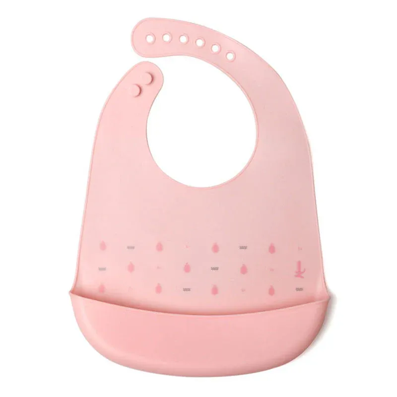 KIOKIDS Βρεφική Σαλιάρα Σιλικόνης Με Τσέπη Petit Moments Pink (4+ μηνών)