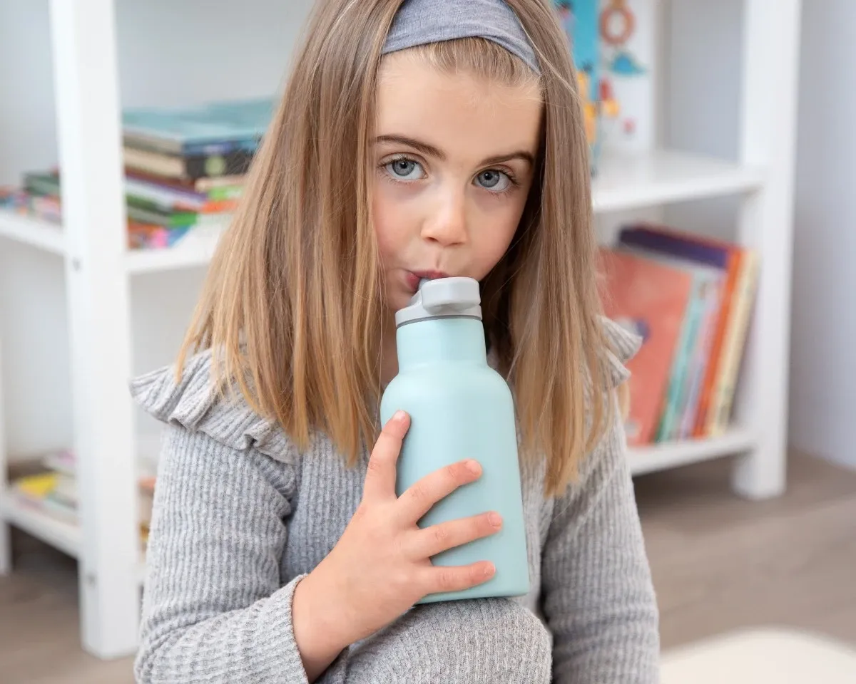 KIOKIDS Ανοξείδωτο Παγούρι Θερμός Με Καλαμάκι 350ml Mint (2+ ετών)