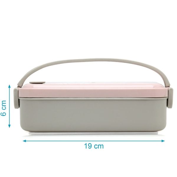 KIOKIDS Ανοξείδωτο Τάπερ Φαγητού Με Αποσπώμενο Ταψάκι Lovely Bunny Pink 550ml