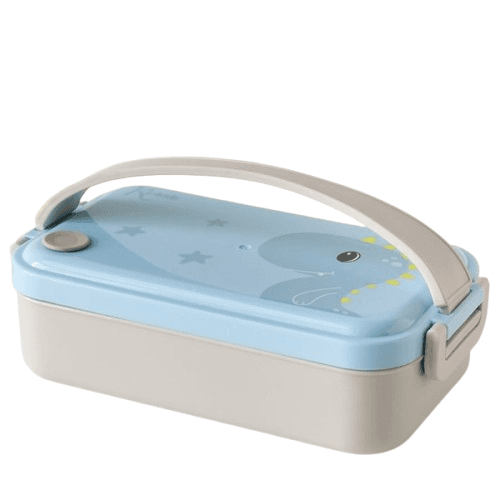 KIOKIDS Ανοξείδωτο Τάπερ Φαγητού Με Αποσπώμενο Ταψάκι Little Dino Blue 550ml