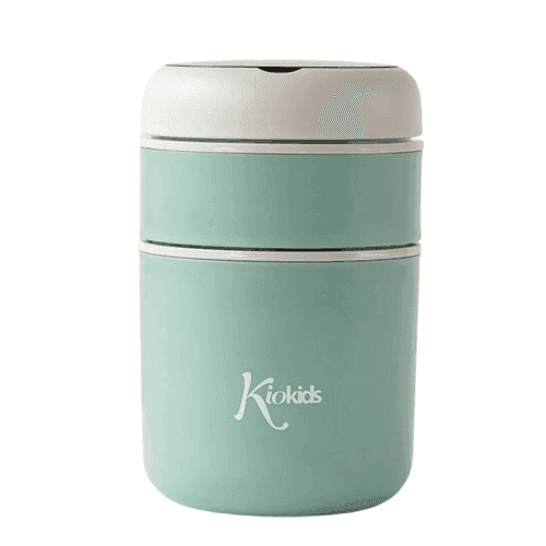 KIOKIDS Ανοξείδωτος Θερμός Φαγητού Για Μωρά Με 2 Θαλάμους & Κουτάλι Μέντα 710ml