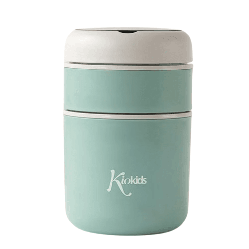 KIOKIDS Ανοξείδωτος Θερμός Φαγητού Για Μωρά Με 2 Θαλάμους & Κουτάλι Μέντα 710ml