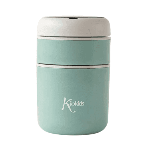 KIOKIDS Ανοξείδωτος Θερμός Φαγητού Για Μωρά Με 2 Θαλάμους & Κουτάλι Μέντα 710ml