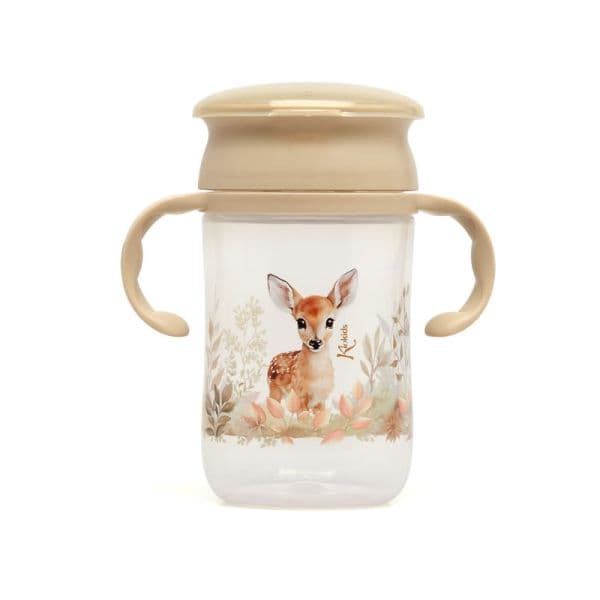 KIOKIDS Εκπαιδευτικό Ποτηράκι 360° Little Deer 330ml (6+ μηνών)