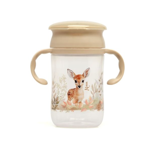 KIOKIDS Εκπαιδευτικό Ποτηράκι 360° Little Deer 330ml (6+ μηνών)