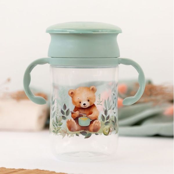 KIOKIDS Εκπαιδευτικό Ποτηράκι 360° Little Bear 330ml (6+ μηνών)
