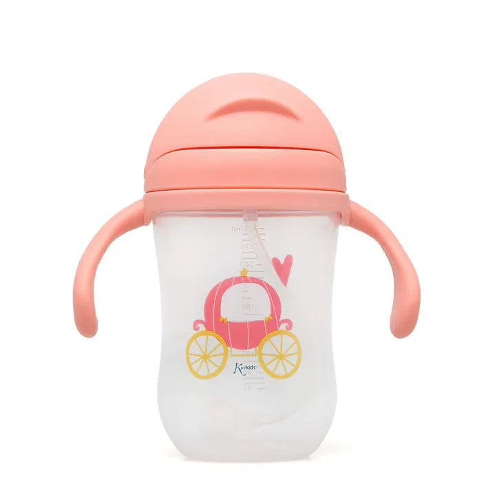 KIOKIDS Εκπαιδευτικό Ποτηράκι Με Καλαμάκι & Βαρίδι Princess 300ml (6+ μηνών)