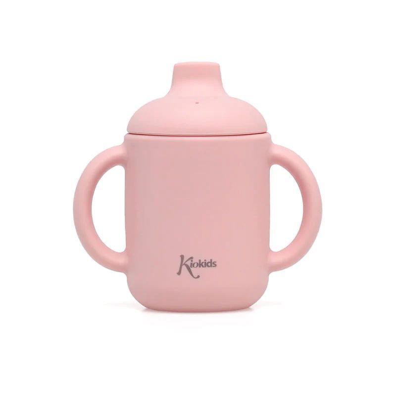 KIOKIDS Ποτήρι Σιλικόνης Με Στόμιο Pink 120ml (4+ μηνών)