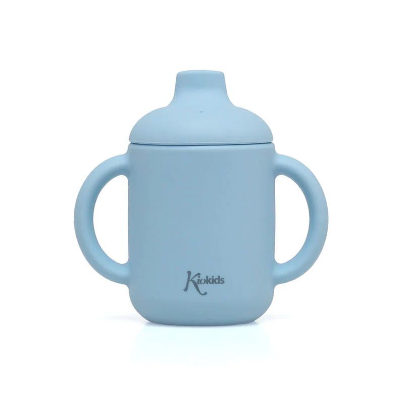 KIOKIDS Ποτήρι Σιλικόνης Με Στόμιο Blue 120ml (4+ μηνών)