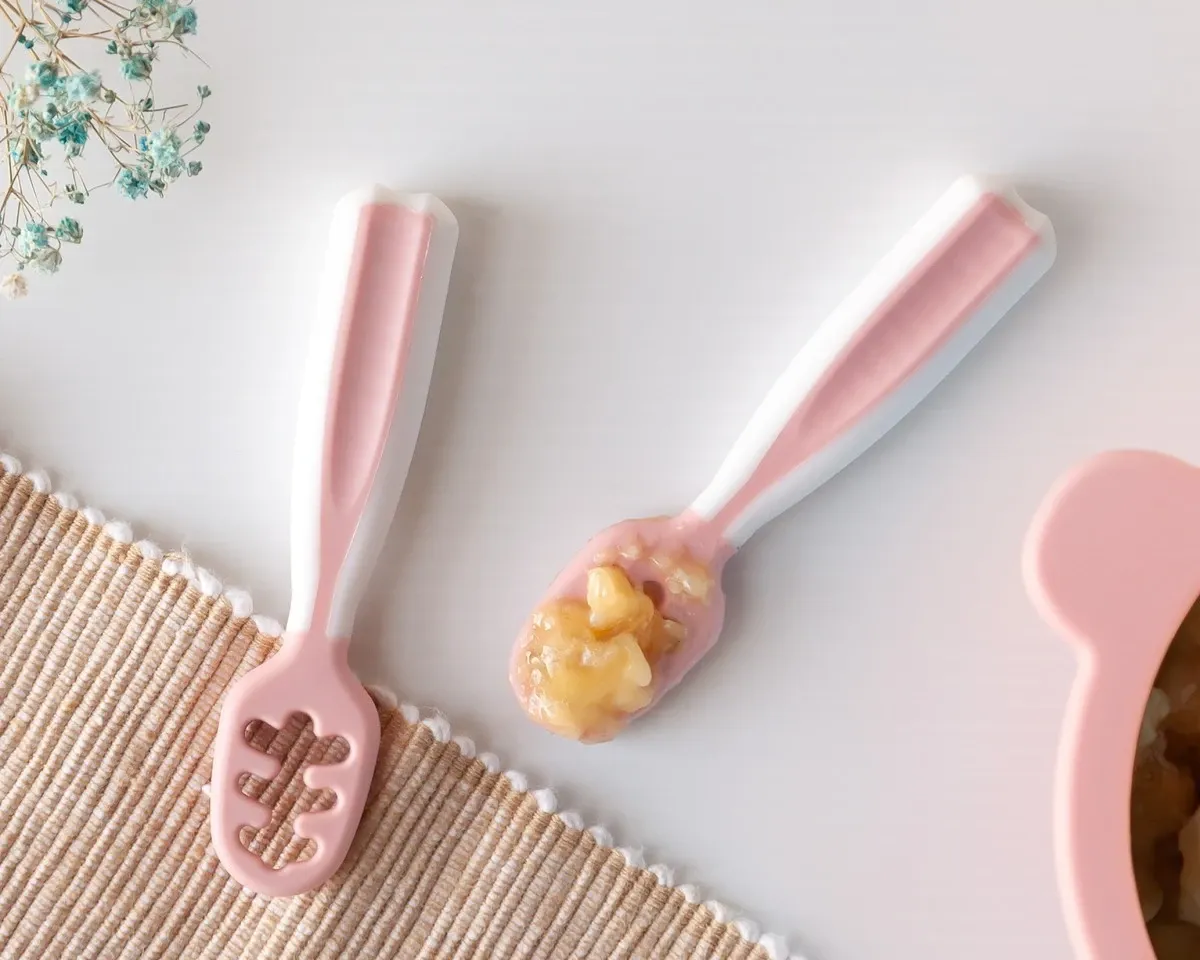 KIOKIDS Κουταλάκια Αυτοσίτισης Για Μωρά Ροζ (6+ μηνών)