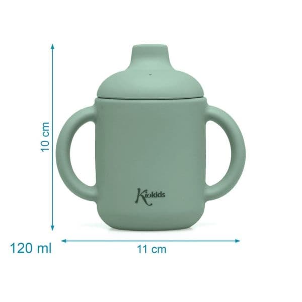 KIOKIDS Ποτήρι Σιλικόνης Με Στόμιο Mint 120ml (4+ μηνών)