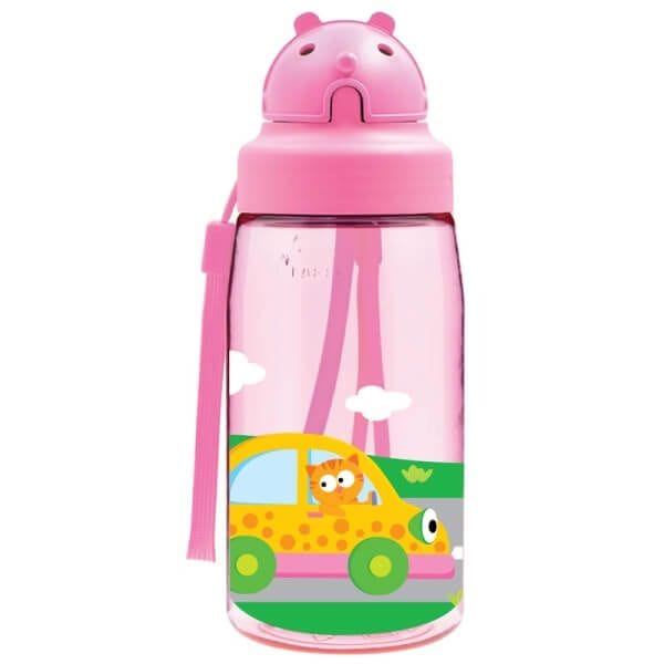 LAKEN Παιδικό Παγούρι Με Καλαμάκι Oby Αμαξάκια 450ml (12+ μηνών)