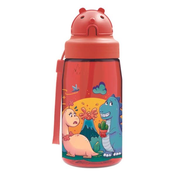 LAKEN Παιδικό Παγούρι Με Καλαμάκι Oby Dinos Love 450ml (12+ μηνών)
