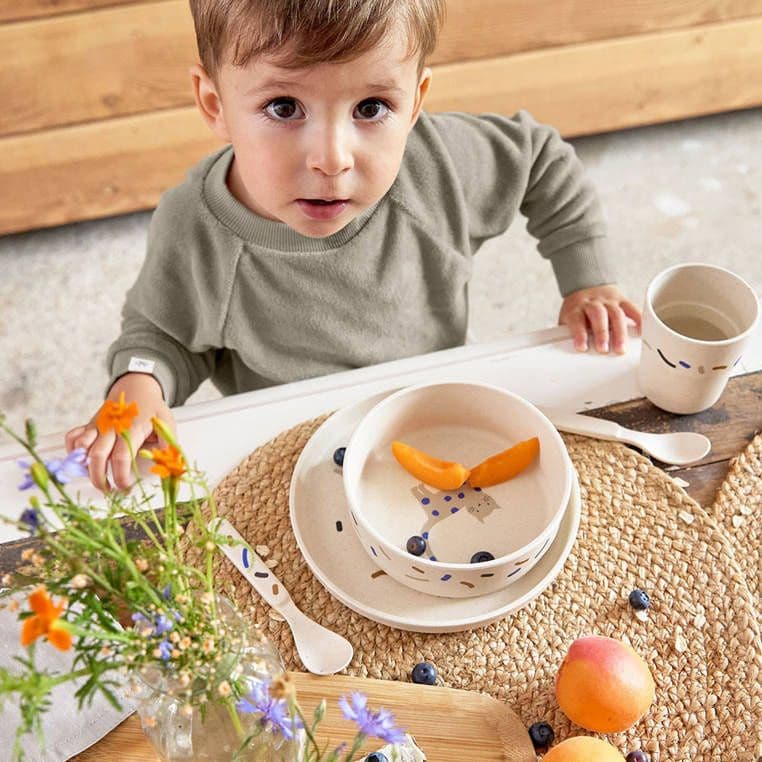 LAESSIG Παιδικό Σετ Φαγητού Little Mateys Royal Blue (12+ μηνών)