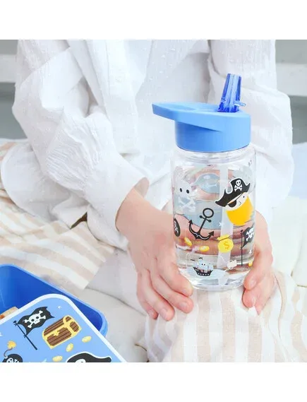LITTLE LOVELY COMPANY Παιδικό Παγούρι Με Καλαμάκι Pirates 450ml (12+ μηνών)
