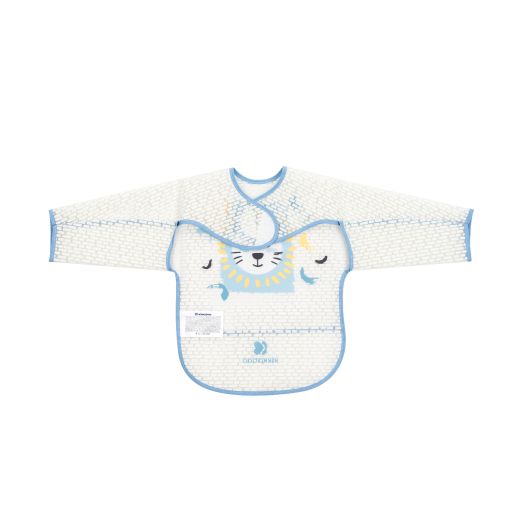 KIKKA BOO Μακρυμάνικη Βρεφική Σαλιάρα Με Τσέπη Arty Blue (4+μηνών)