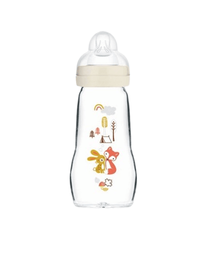 MAM Γυάλινο Μπιμπερό Feel Good Unisex 260ml (2+ μηνών)