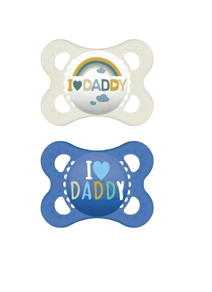 MAM Σετ Πιπίλες Σιλικόνης I Love Daddy Boy (2-6 μηνών)