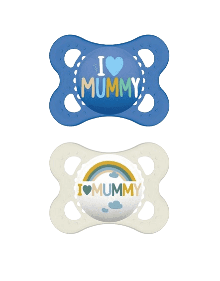 MAM Σετ Πιπίλες Σιλικόνης I Love Mommy Boy (2-6 μηνών)