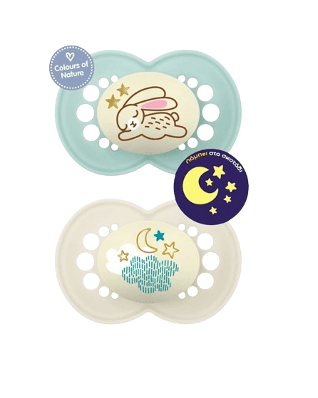 MAM Σετ Πιπίλες Σιλικόνης Original Night Unisex (6-16 μηνών)