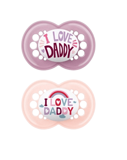 MAM Σετ Πιπίλες Σιλικόνης I Love Daddy Girl (16+ μηνών)