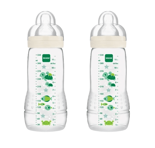 MAM Πλαστικό Μπιμπερό Easy Active Unisex 330ml (Double) (4+ μηνών)