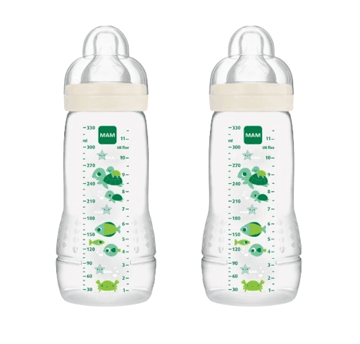 MAM Πλαστικό Μπιμπερό Easy Active Unisex 330ml (Double) (4+ μηνών)