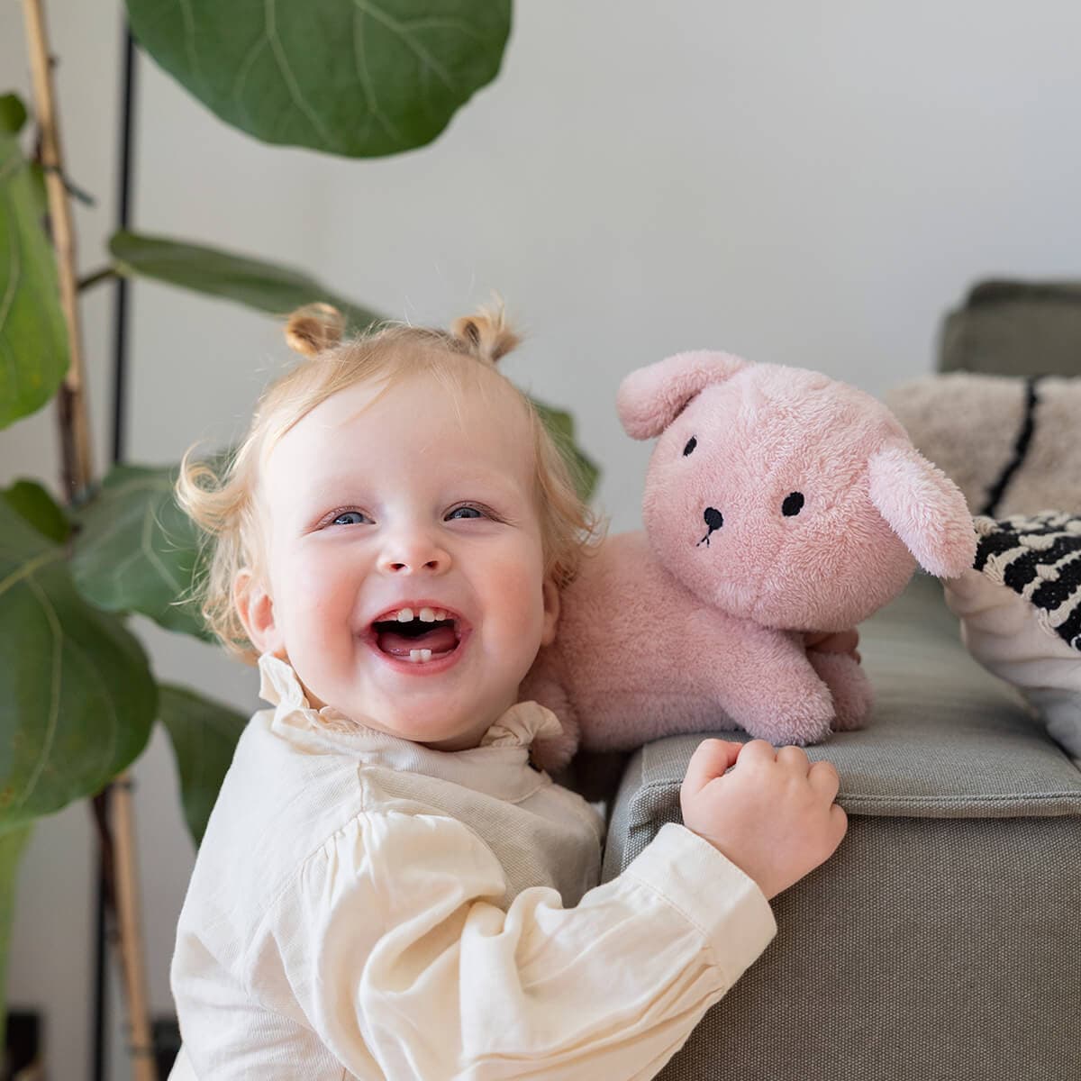 MIFFY Βρεφικό Λούτρινο Σκυλάκι Fluffy Pink