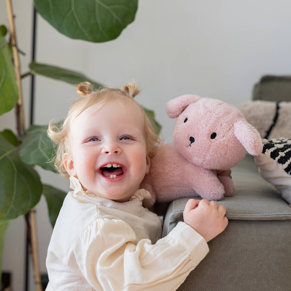 MIFFY Βρεφικό Λούτρινο Σκυλάκι Fluffy Pink