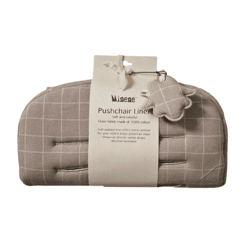 MINENE Βαμβακερό Κάλυμμα Καροτσιού Stripes Beige