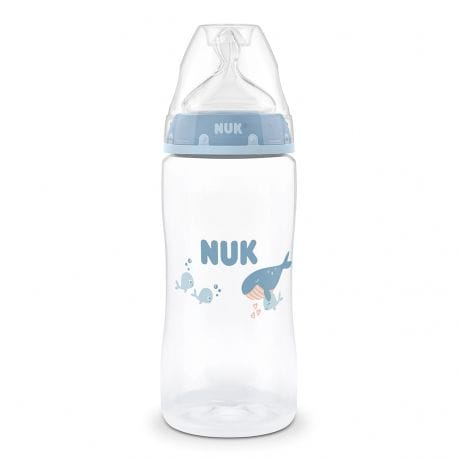 NUK Πλαστικό Μπιμπερό First Choice Whale 300ml (3+ μηνών)