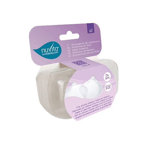 NUVITA Προστατευτικά Θηλών Σιλικόνης Μέγεθος Regular Size Με Θήκη (2 Τεμάχια)