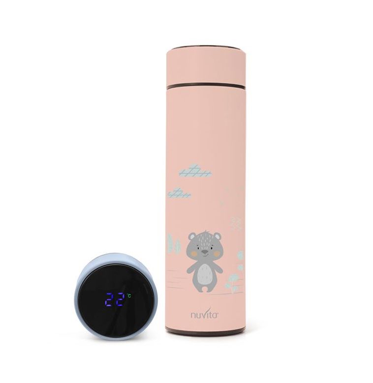 NUVITA Ανοξείδωτος Θερμός Υγρών Για Μωρά Με Θερμοκρασία English Rose 500ml
