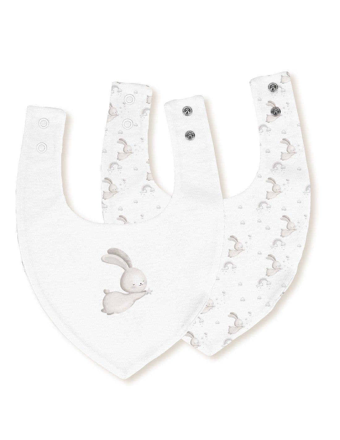 INTERBABY Σετ Βρεφικές Αδιάβροχες Σαλιάρες Μπαντάνα Bamboo Estrella Grey (0+ μηνών)