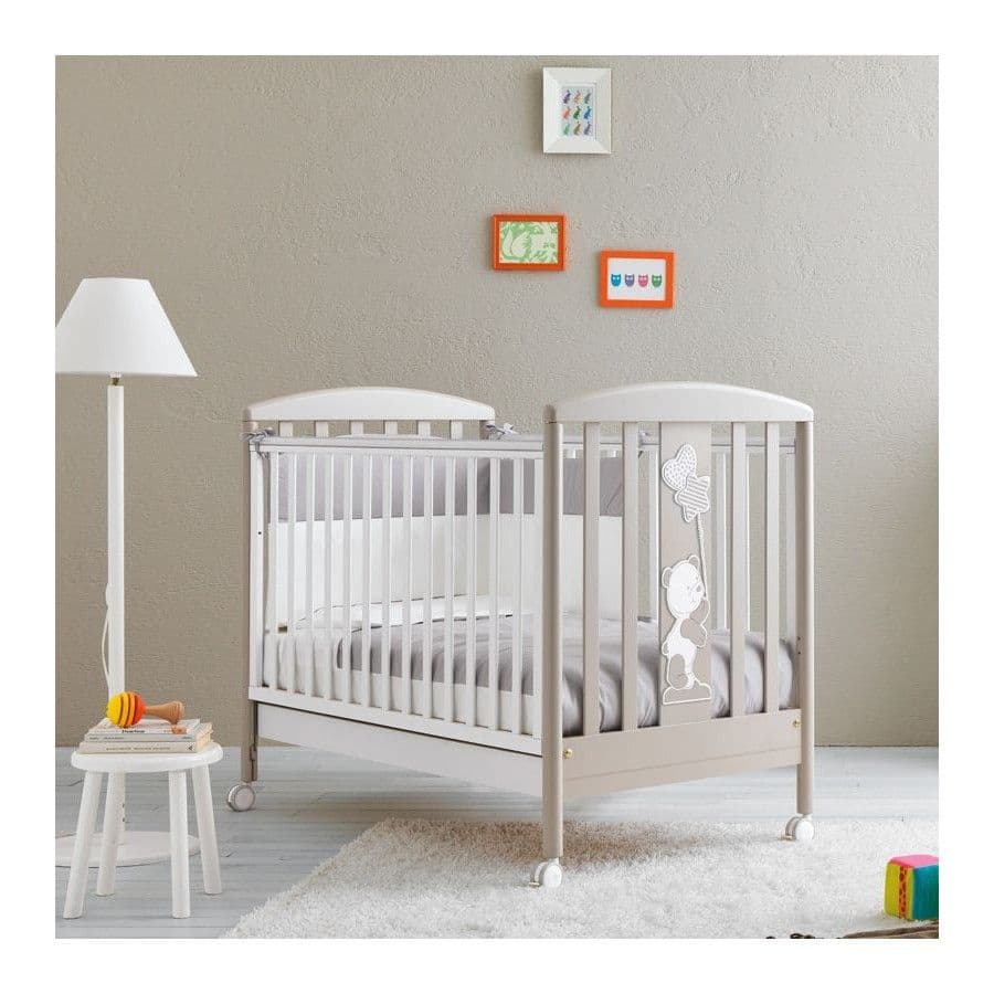 PALI Βρεφικό Κρεβάτι Με Συρτάρι Orsetto Bianco Tortora