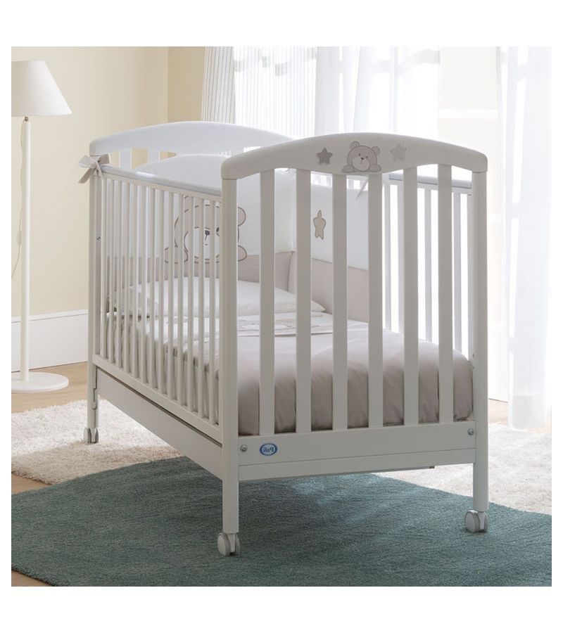 PALI Βρεφικό Κρεβάτι Με Συρτάρι Teo Bianco/Grigio