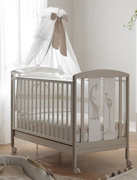 PALI Βρεφικό Κρεβάτι Με Συρτάρι Savanna Bianco Tortora