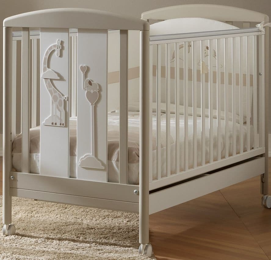 PALI Βρεφικό Κρεβάτι Με Συρτάρι Savanna Bianco Tortora