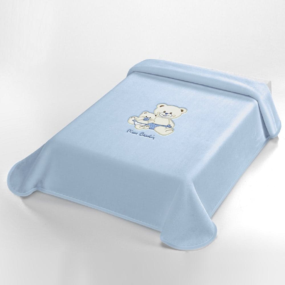 PIERRE CARDIN Βελουτέ Κουβέρτα Κούνιας Azul (110×140cm)